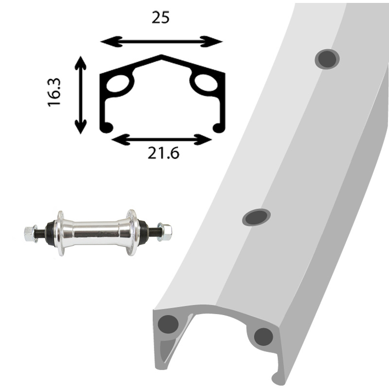 Damco Roue Avant 700 Damco Argent Alliage écrou