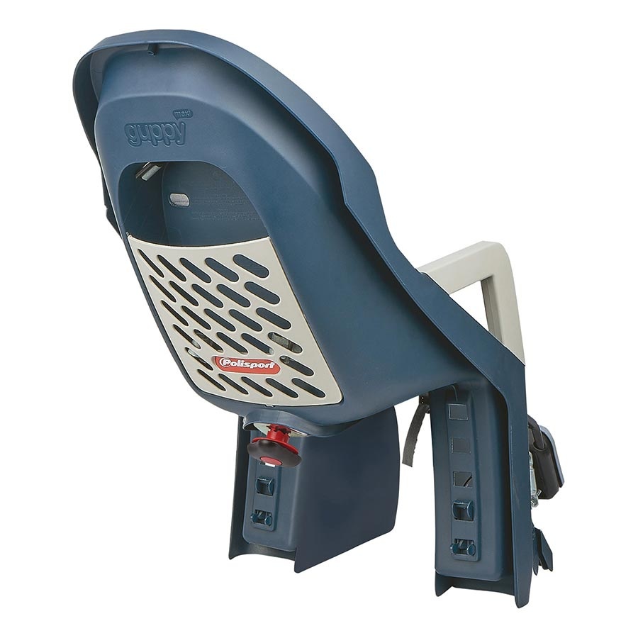 Polisport Siège de bébé, Guppy Maxi + FF,Sur cadre, Gris Foncé/Argent, Gris