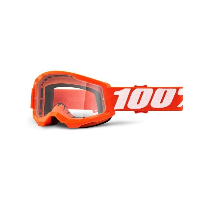 100% Goggles 100% Strata2 Jr. Youth , Orange, Clear Lens