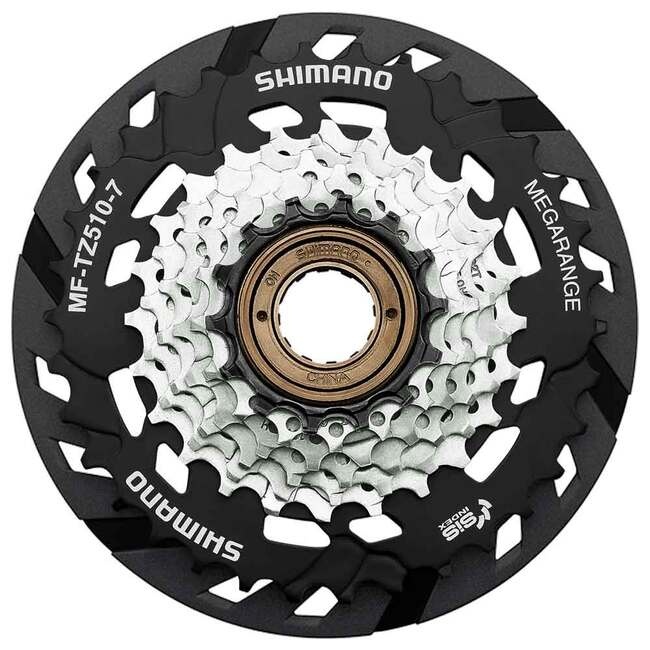 Shimano Roue libre, 7 vitesses MF-TZ510-7 CP, 14-34D, Toute chaîne 7/8/9 vitesses