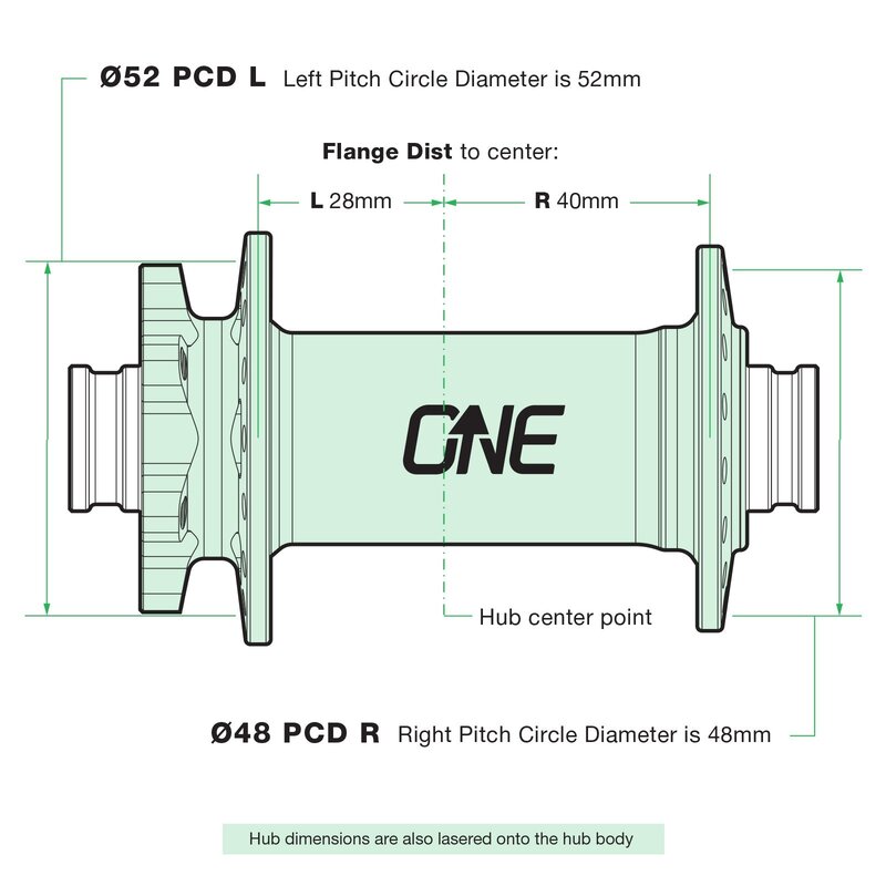 OneUp Components Moyeux Avant One Up, Hub Boost 15x110 mm