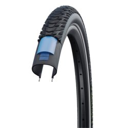 Schwalbe Pneu hybride, Marathon E-Plus, Rigide, Tringle, Endurance, SmartGuard, 67TPI, Noir