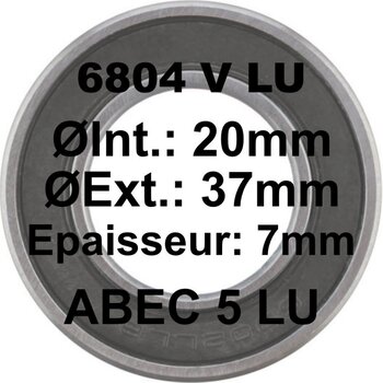 Roulement scellé, 6804, 20x32x7 Max