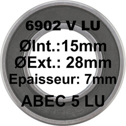 Enduro Roulement scellé, 6805, 25x37x7 Max
