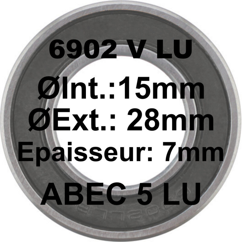 Enduro Roulement scellé, 6805, 25x37x7 Max