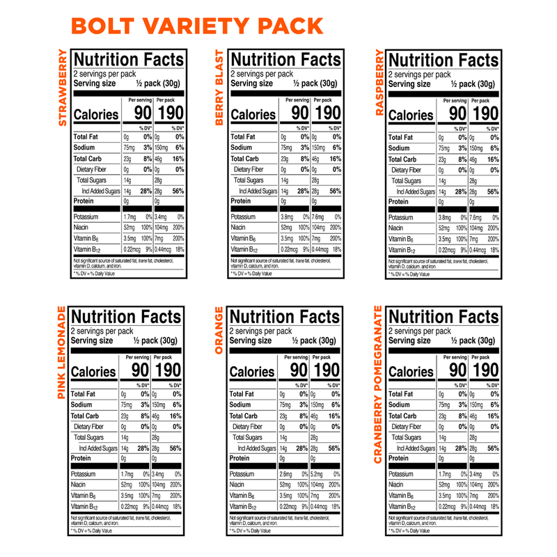 Pro Bar Bolt, Bouchées énergisantes Bio, 60g packs