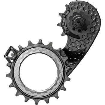 Absolut Black HOLLOWcage Oversized Derailleur Pulley Cage - For Shimano Ultegra 8150, Full Ceramic Bearings, Carbon Cage, Titanium