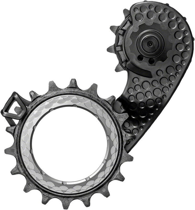 Absolut Black HOLLOWcage Oversized Derailleur Pulley Cage - For Shimano Ultegra 8150, Full Ceramic Bearings, Carbon Cage, Titanium