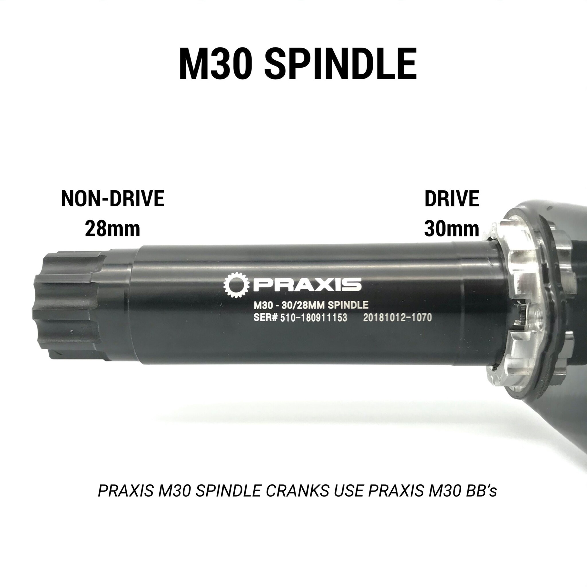 Praxis Boitier de pédalier M30  T47 I.B. (internal bearings)