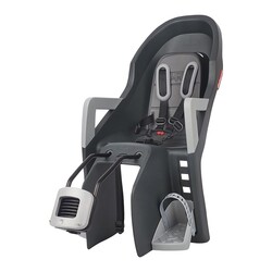 Polisport Siège de bébé, Guppy Maxi + FF,Sur cadre, Gris Foncé/Argent, Gris