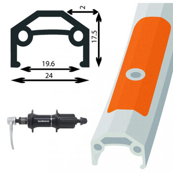 Damco Roue alliage argent 700 c arrière quick release pour cassette