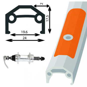 Damco Roue alliage argent 700 c arrière quick release pour roue libre