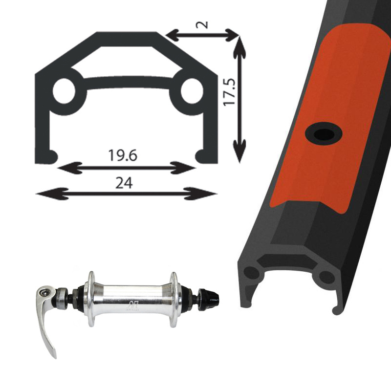 Damco Roue Avant 700 Damco Noir Alliage Q/R