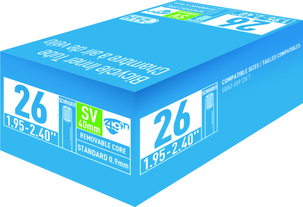 49N Chambre à air à valve Schrader 20 x 1.50-1.95