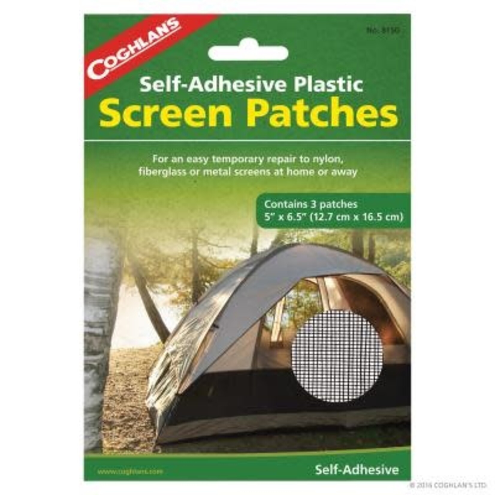COGHLAN'S COG SCREEN PATCHES SELF ADHESIVE PLASTIC 5"X6.5"