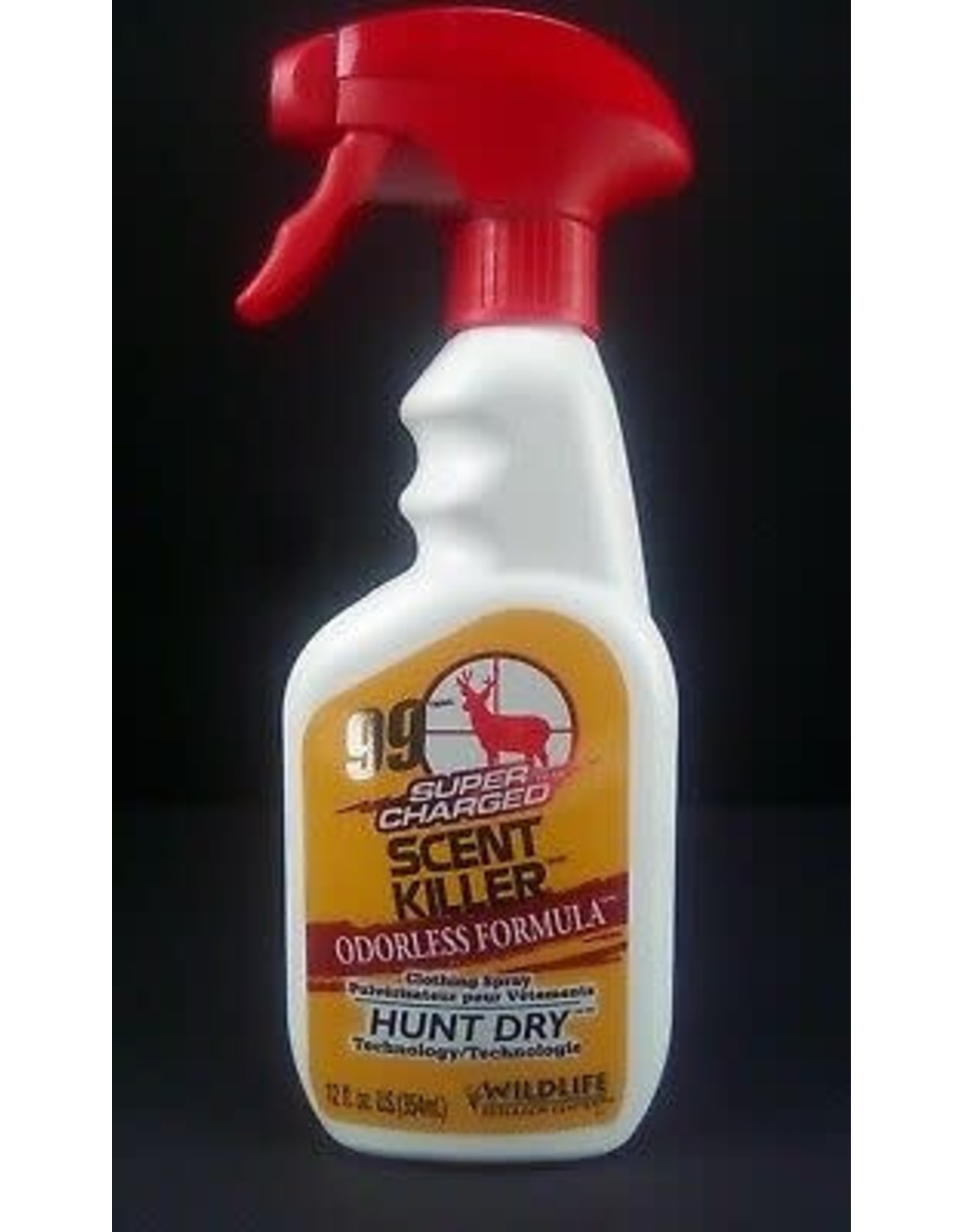 WILDLIFE RESEARCH CENTER WRC SCENT KILLER 99 SUPER CHARGED ODORLESS CLOTHING SPRAY 12oz