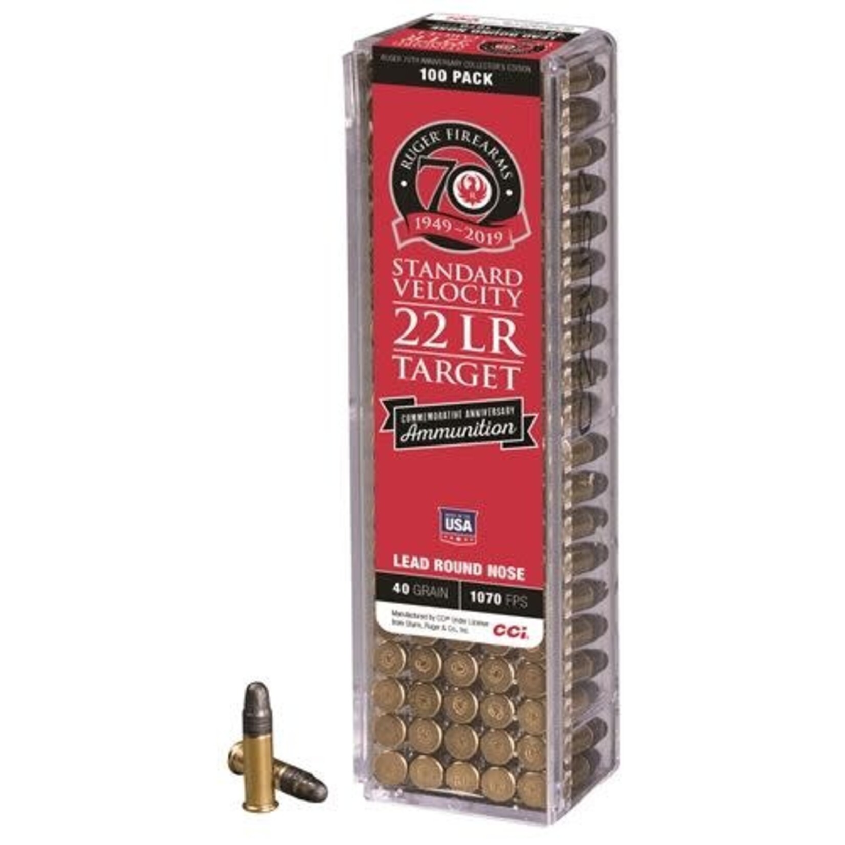 CCI CCI 22LR 40GR LRN RUGER 70TH EDITION STANDARD VELOCITY