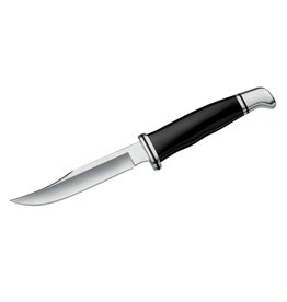 BUCK KNIVES BUCK WOODSMAN FIXED SS/BLK KNIFE W/ BLK LTHR SHTH