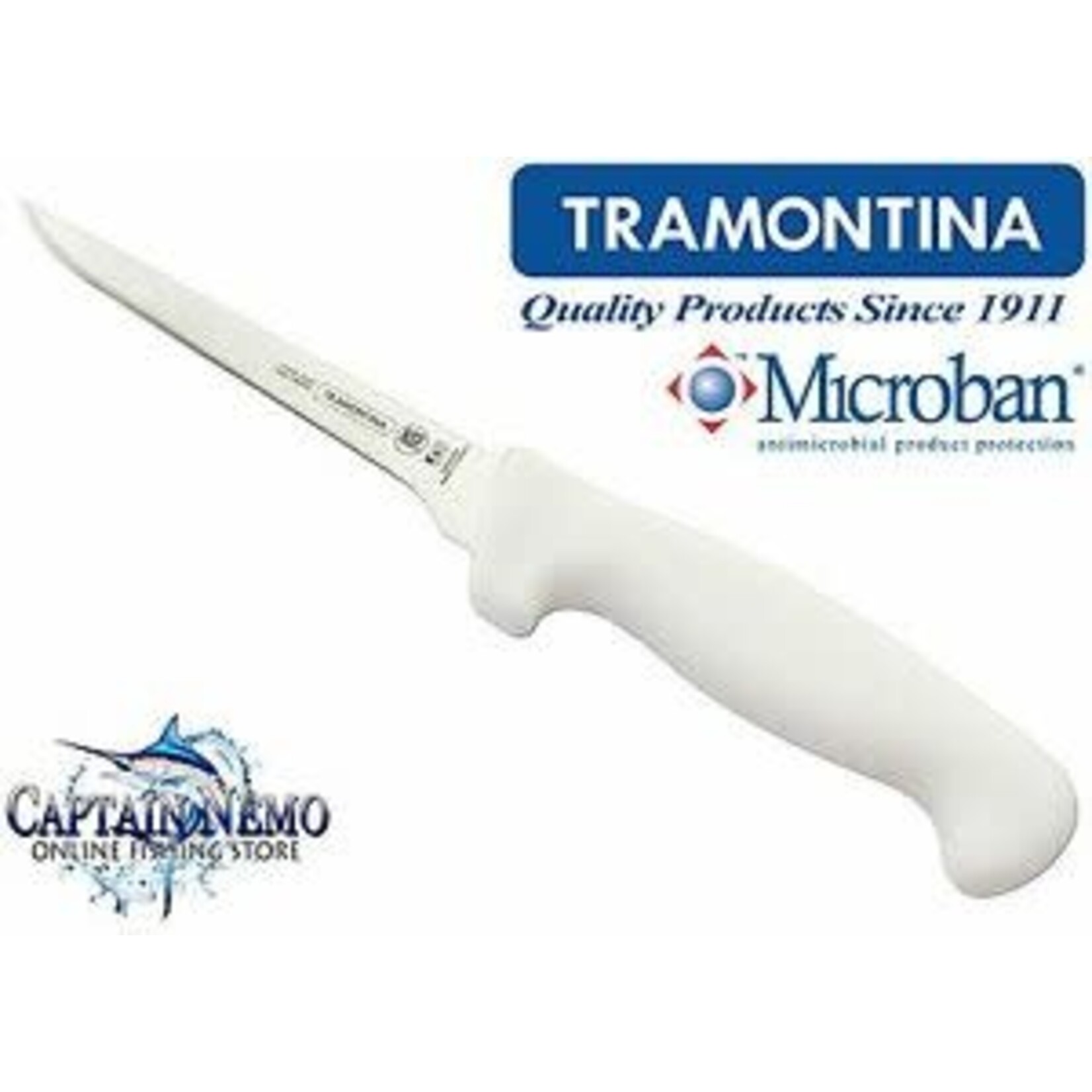 TRAMONTINA TRAM 6" STAINLESS STEEL BONING FIXED KNIFE WHITE