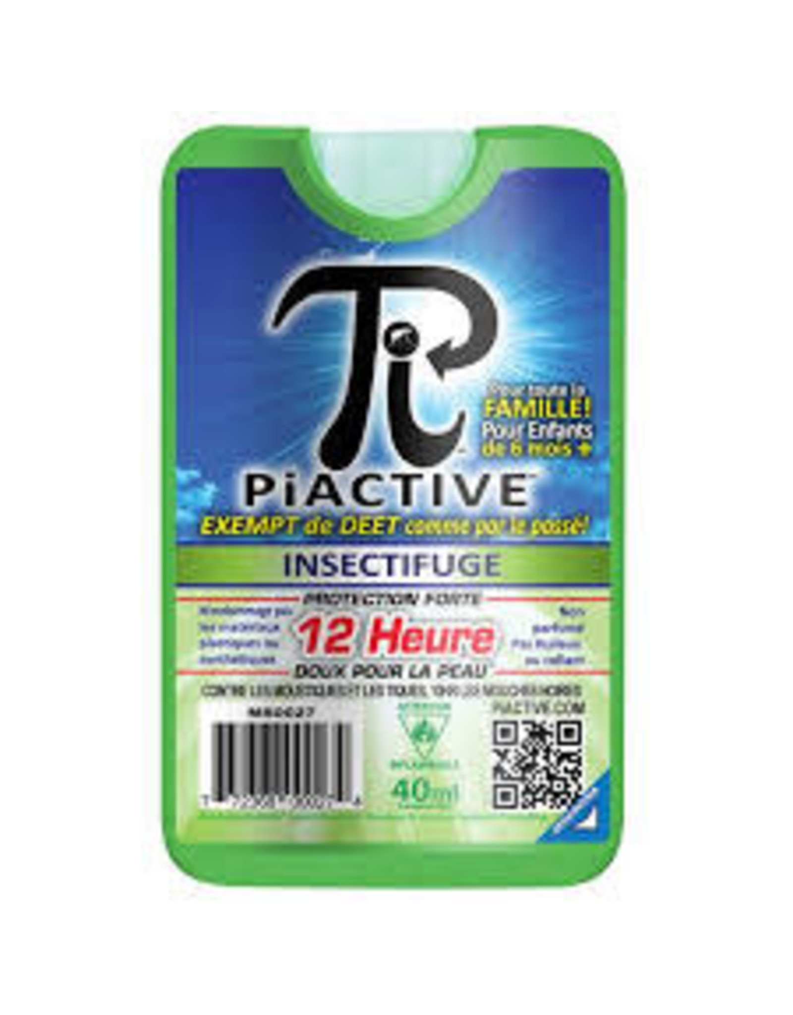 PIACTIVE DEET FREE INSECT REPELLENT 40ml