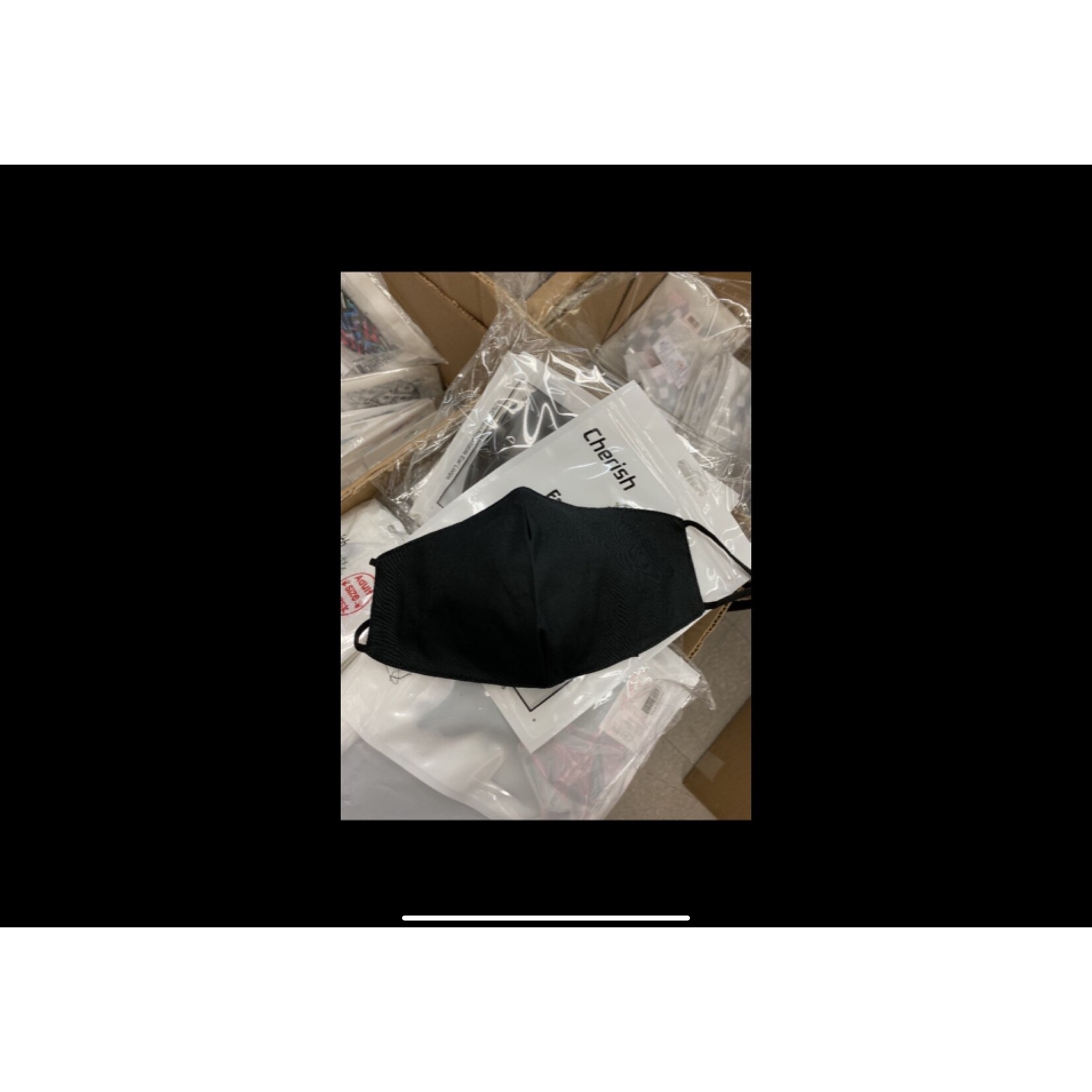 STRICTLY WHOLESALE SWSI FASHION BLACK CLOTH FACE MASKS