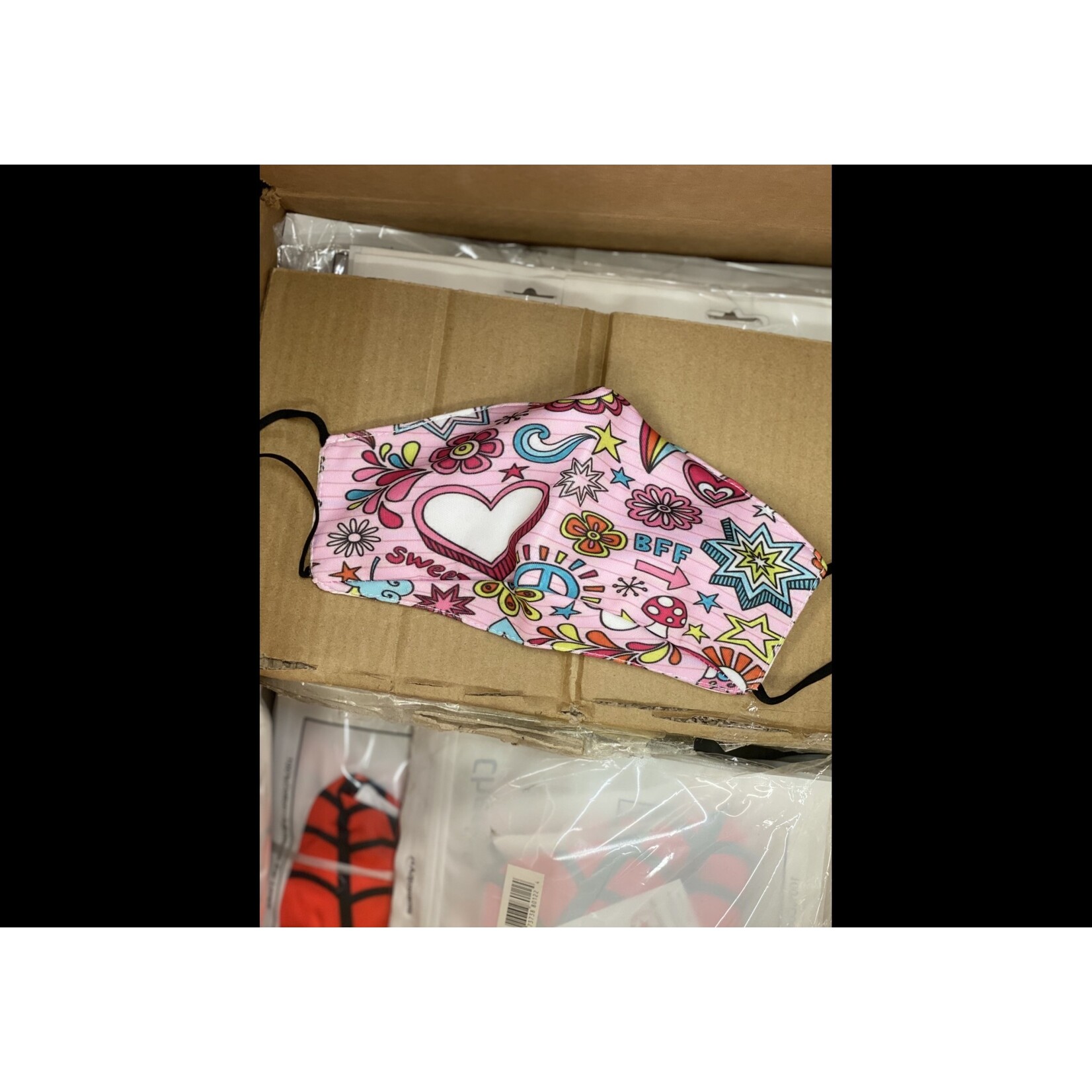 STRICTLY WHOLESALE SWSI FASHION BFF/PINK CLOTH FACE MASKS