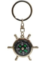 KEY SHIP'S WHEEL COMPASS