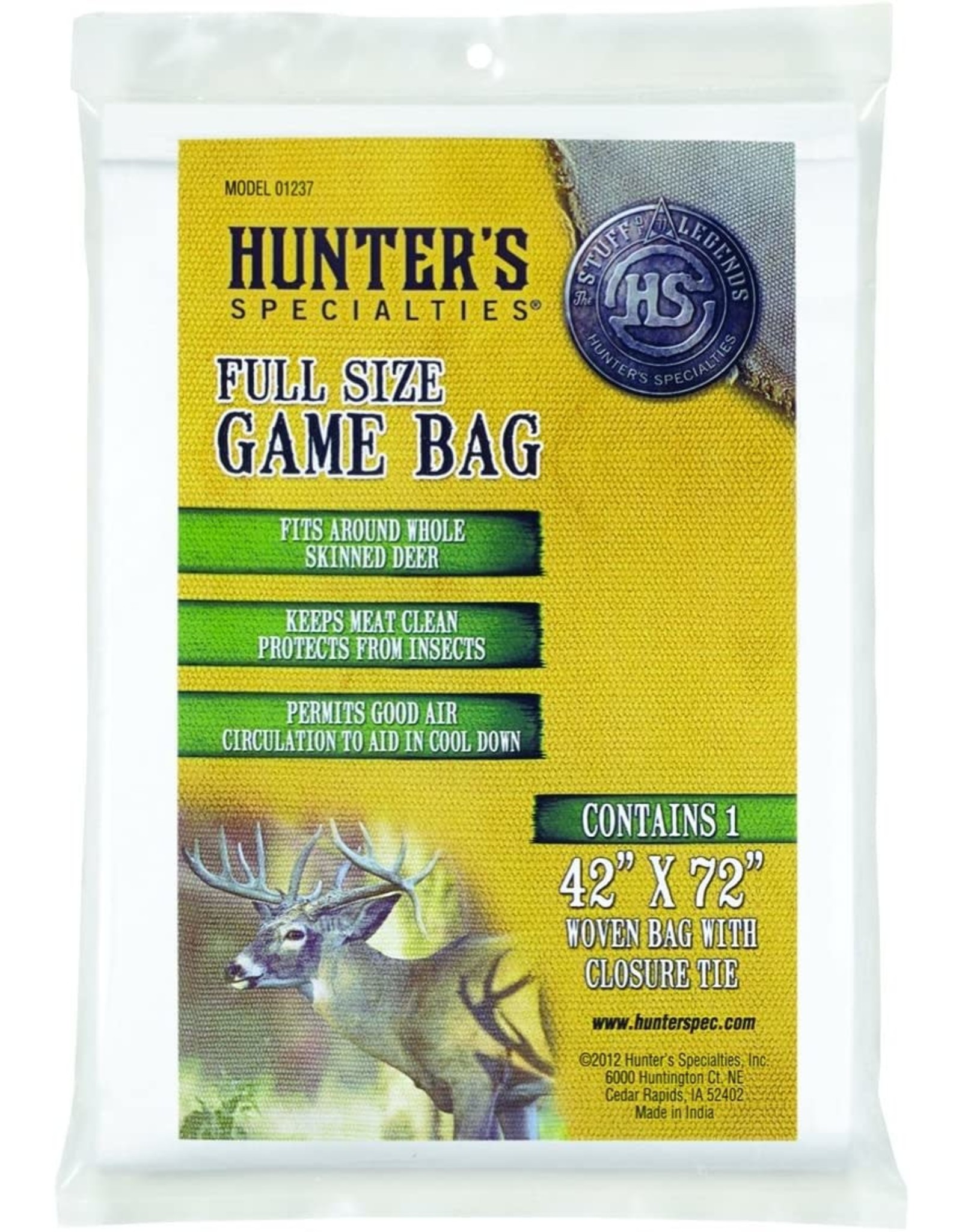 HUNTER SPECIALTY HS FULL SIZE GAME BAG 40"X72"