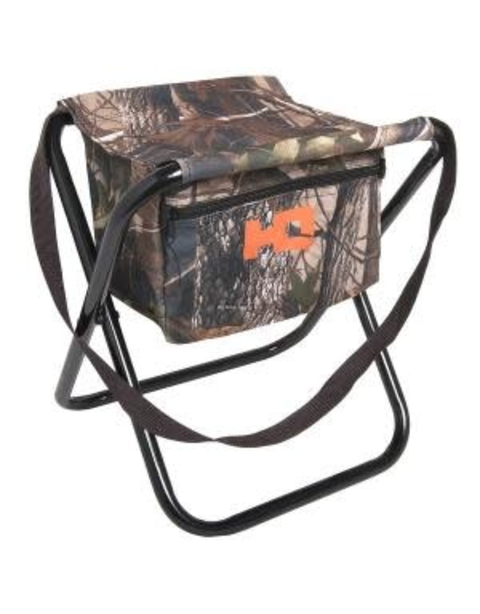 HQ OUTFITTERS HQ FOLDING CAMO STOOL W/ STORAGE POUCH