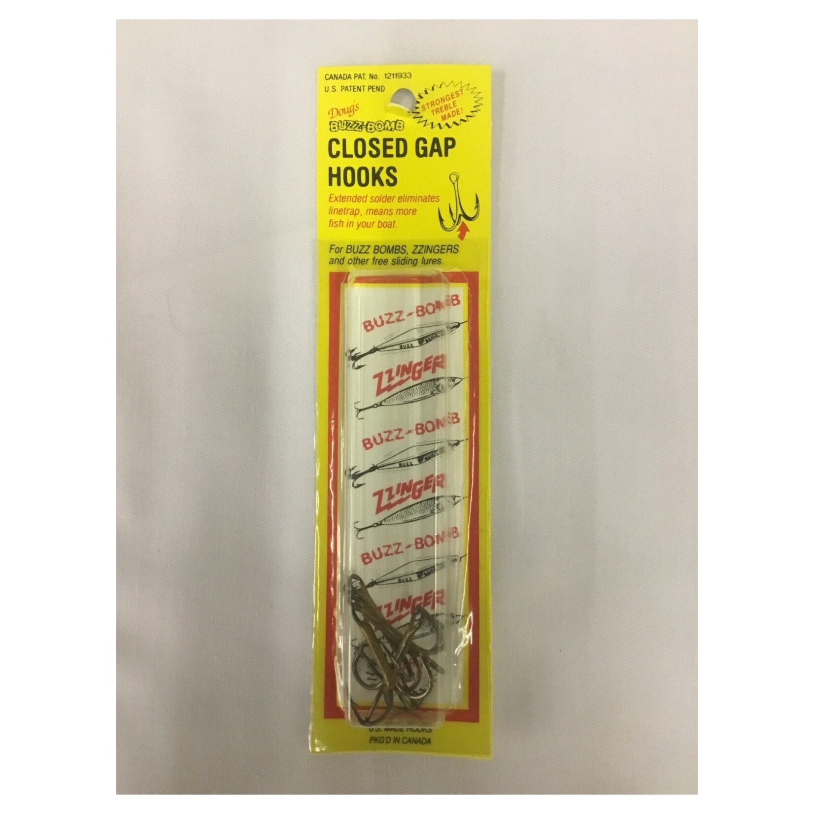 BUZZ-BOMB BUZZ BOMB CLOSED GAP #2 TREBLE HOOK 3PK