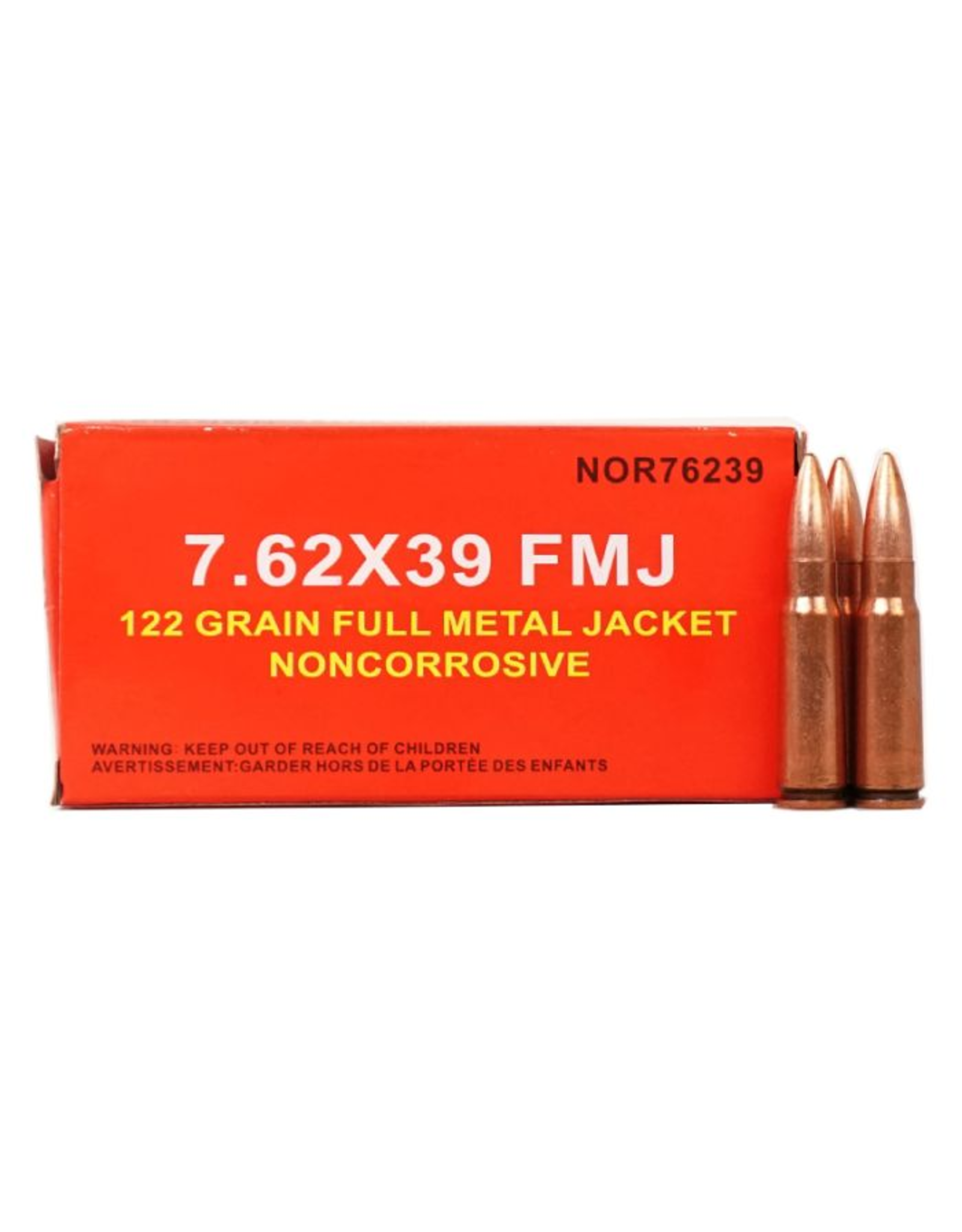 NORINCO NOR 7.62X39 122GR FMJ NON CORROSIVE single