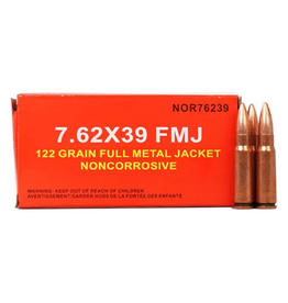 NORINCO NOR 7.62X39 122GR FMJ NON CORROSIVE single