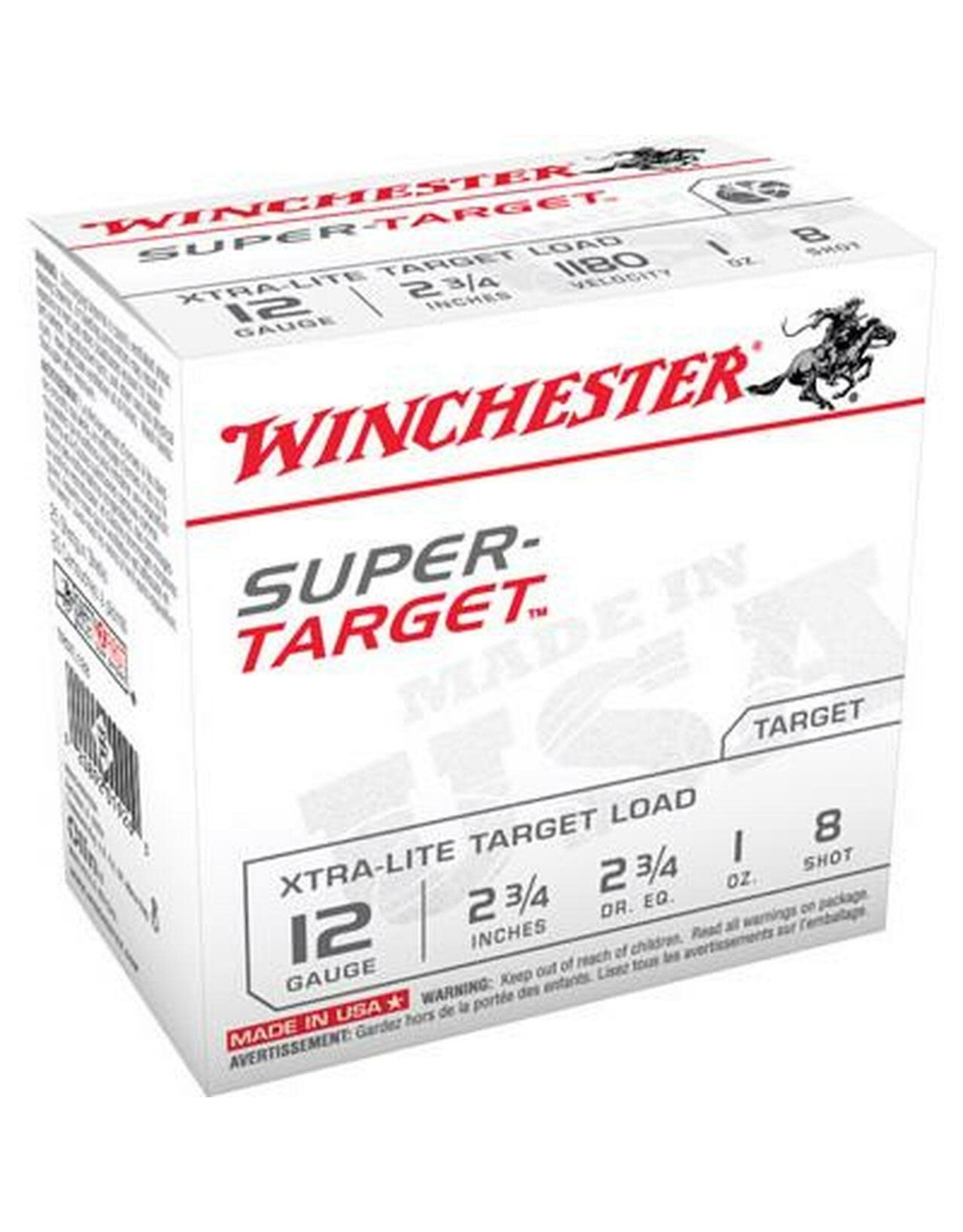 WINCHESTER WIN SUPER-TARGET 12GA 2-3/4" 1oz #8 1180FPS case