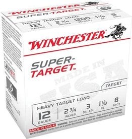 WINCHESTER WIN SUPER-TARGET 12GA 2-3/4" 1-1/8oz #8 1200FPS case