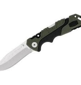 BUCK KNIVES BK PURSUIT FOLDING KNIFE SS/BLK/OD GRN W/ SHEATH