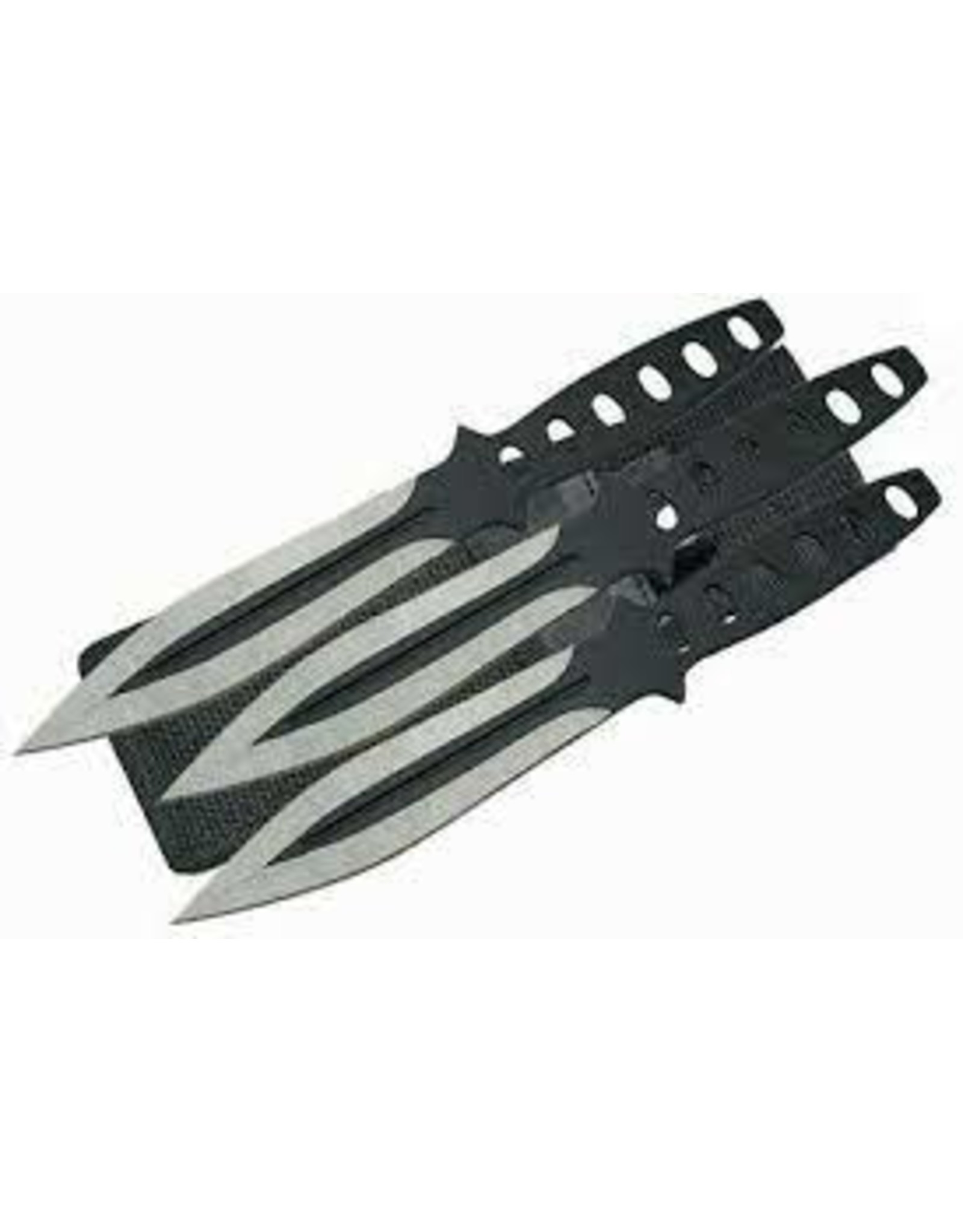 UNITED CUTLERY UC BLACK STREAK TRIPLE THROWER KNIFE 3PK W/ SHEATH