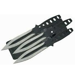 UNITED CUTLERY UC BLACK STREAK TRIPLE THROWER KNIFE 3PK W/ SHEATH