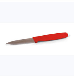 G. HJUKSTROM SERRATED PARING KNIFE  3 1/2 " RED