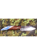 CUTTING EDGE CONSIGN CE BLUE MARBLE KNIFE W/ LEATHER SHEATH