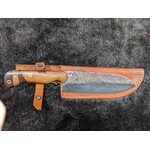 CUTTING EDGE CONSIGN CE CAMP KITCHEN FIXED WOOD KNIFE W/ LEATHER SHEATH