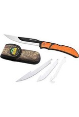 OUTDOOR EDGE OE RAZORBONE FILLET FOLDING KNIFE W/ SHEATH & EXTRA BLADES