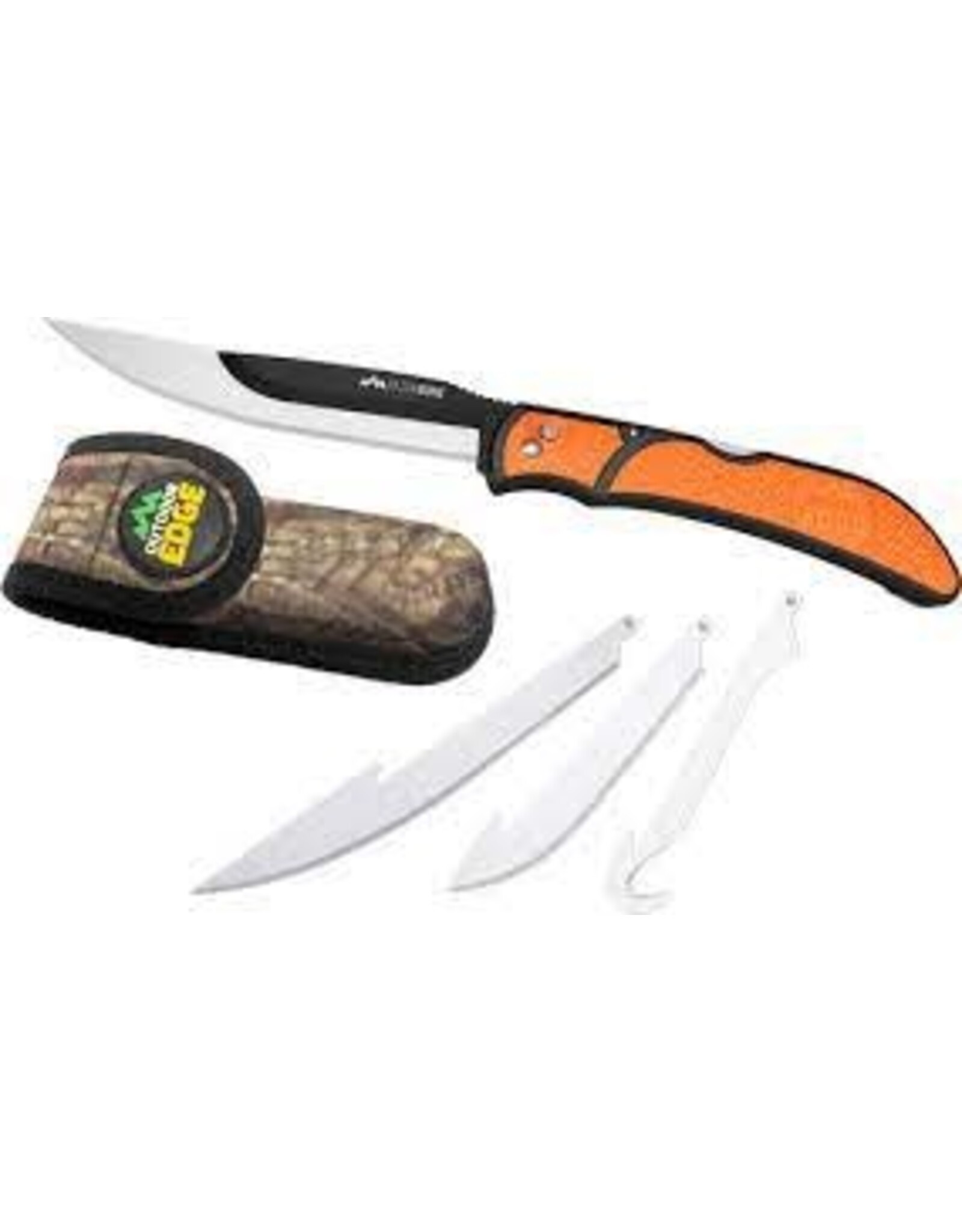 OUTDOOR EDGE OE RAZORBONE FILLET FOLDING KNIFE W/ SHEATH & EXTRA BLADES