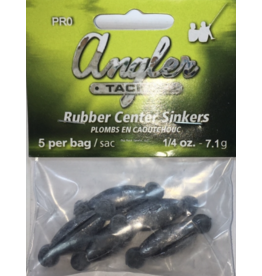 ANGLER TACKLE AT RUBBER CENTER SINKER SINKER