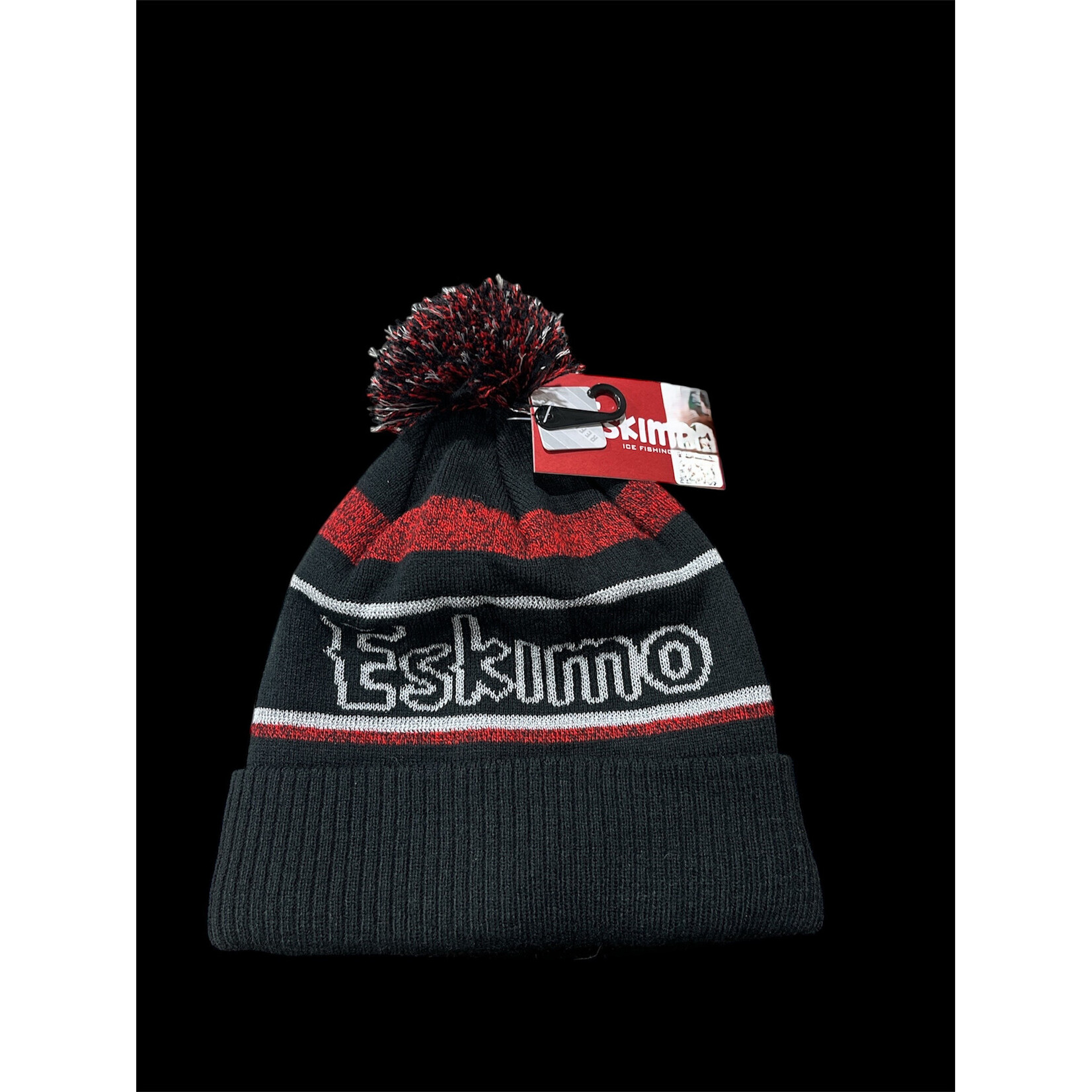 ESKIMO ESK REFLECTIVE POM TOQUES/HAT BLACK