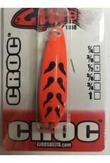GIBBS GIBBS CROC SPOON FIRE ORANGE BLACK WING 2-3/4" 1/2oz