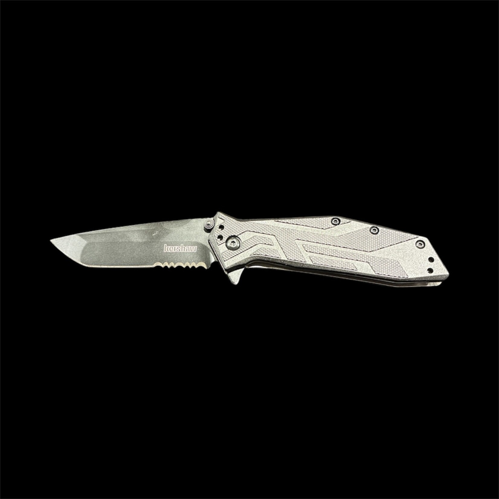 KERSHAW KER BRAWLER SERRATED BLACK FOLDING KNIFE