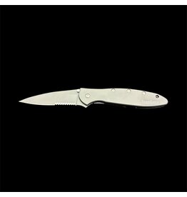 KERSHAW KER LEEK SERRATED BLACK FOLDING KNIFE