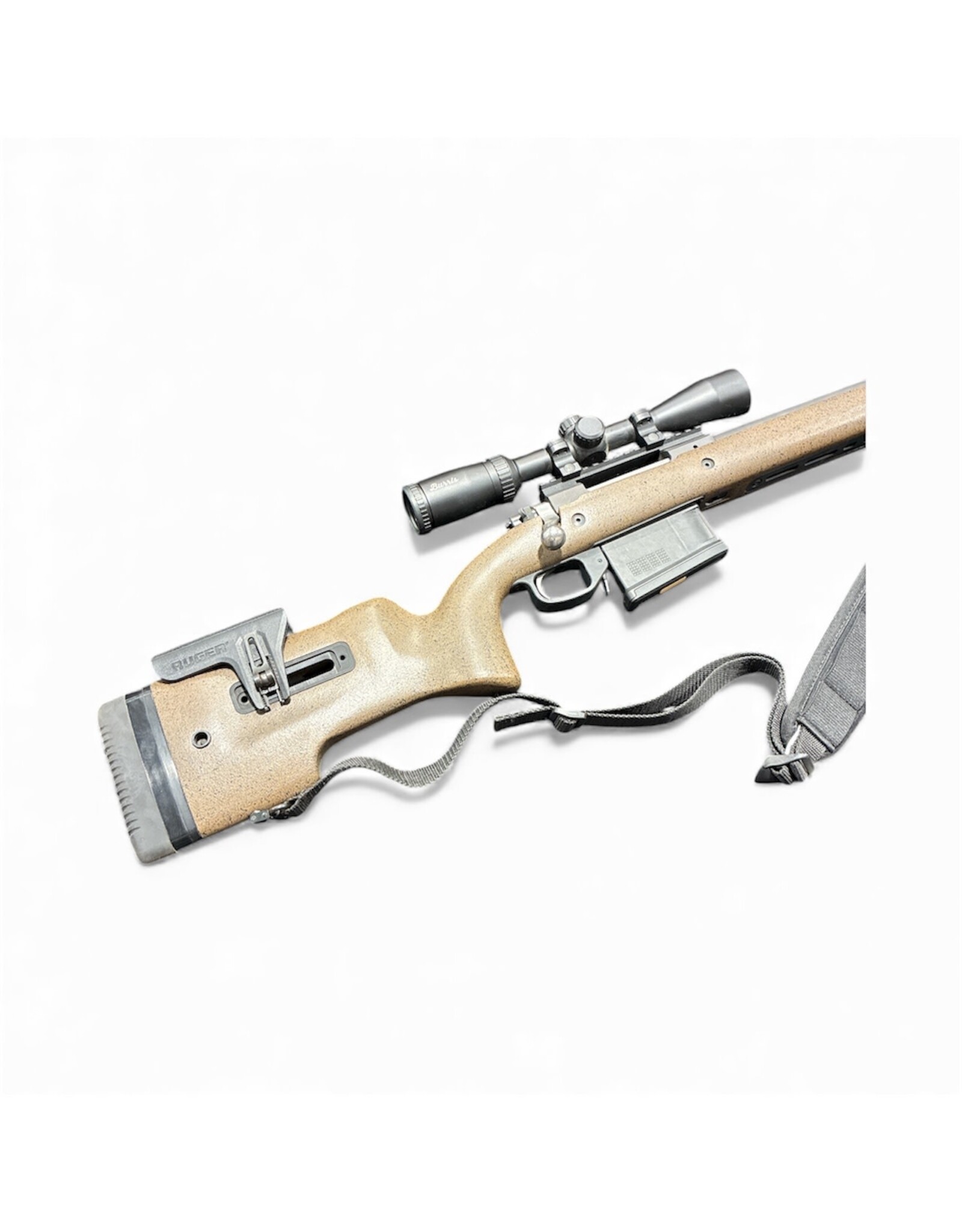 RUGER USED RUG M77 HAWKEYE LR 300WIN BROWN SYN BOLT ACTION PKG W/ BURRIS SCOPE