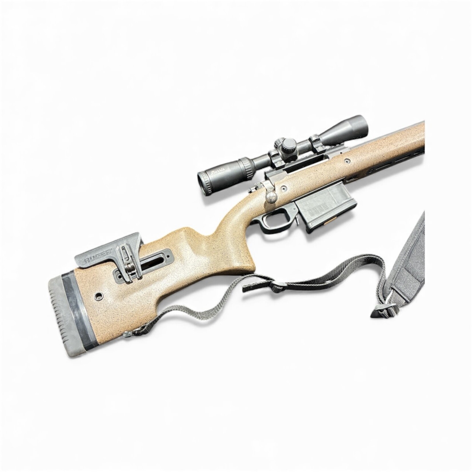 RUGER USED RUG M77 HAWKEYE LR 300WIN BROWN SYN BOLT ACTION PKG W/ BURRIS SCOPE