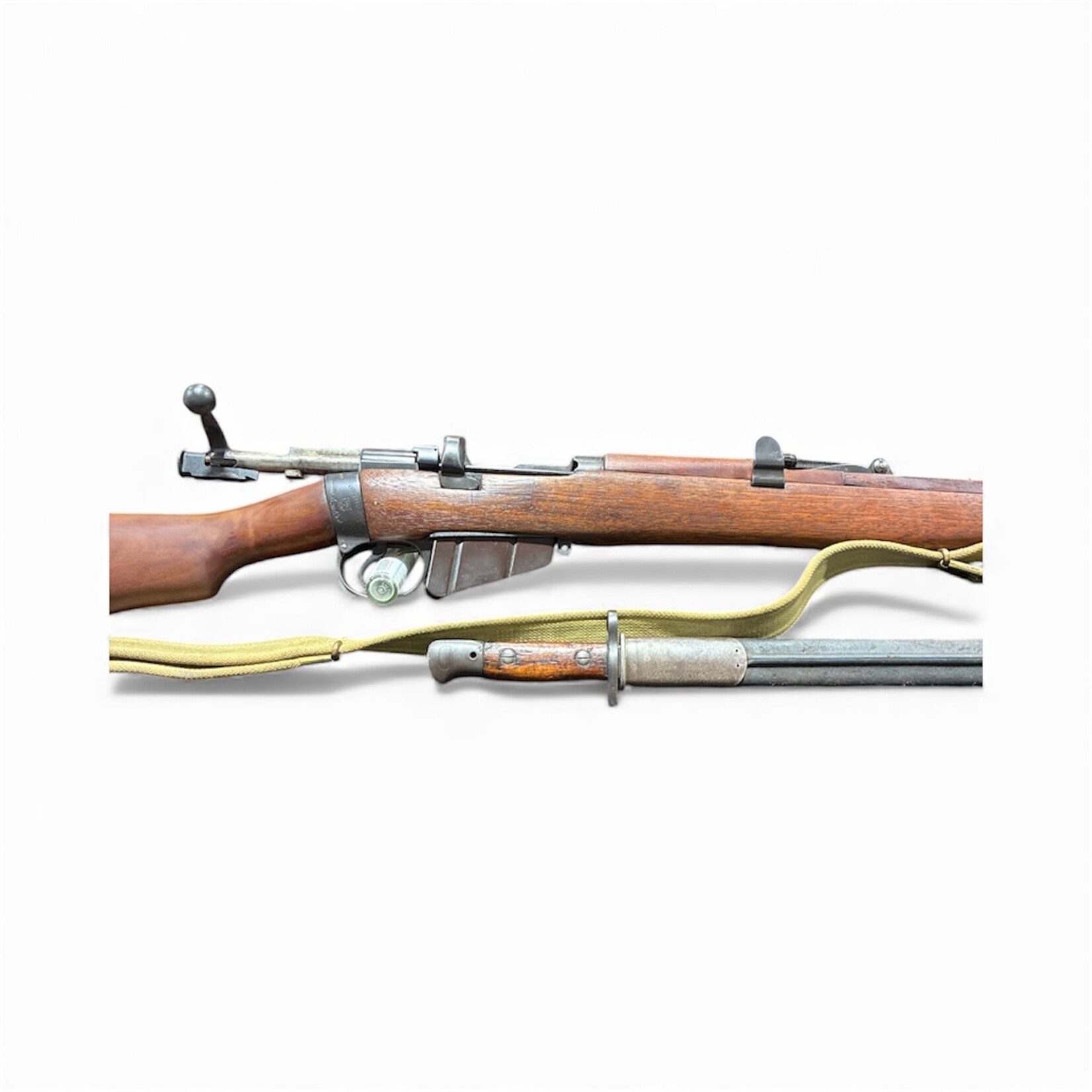 BSA USED BSA 1914 MAUSER 303 BRITISH FULL WOOD BOLT ACTION W/ BAYONET